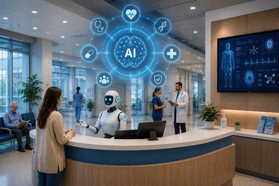 AI-supported healthcare illustration